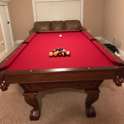 Standard size pool table